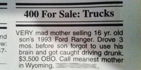 Mean Mom Sells Truck