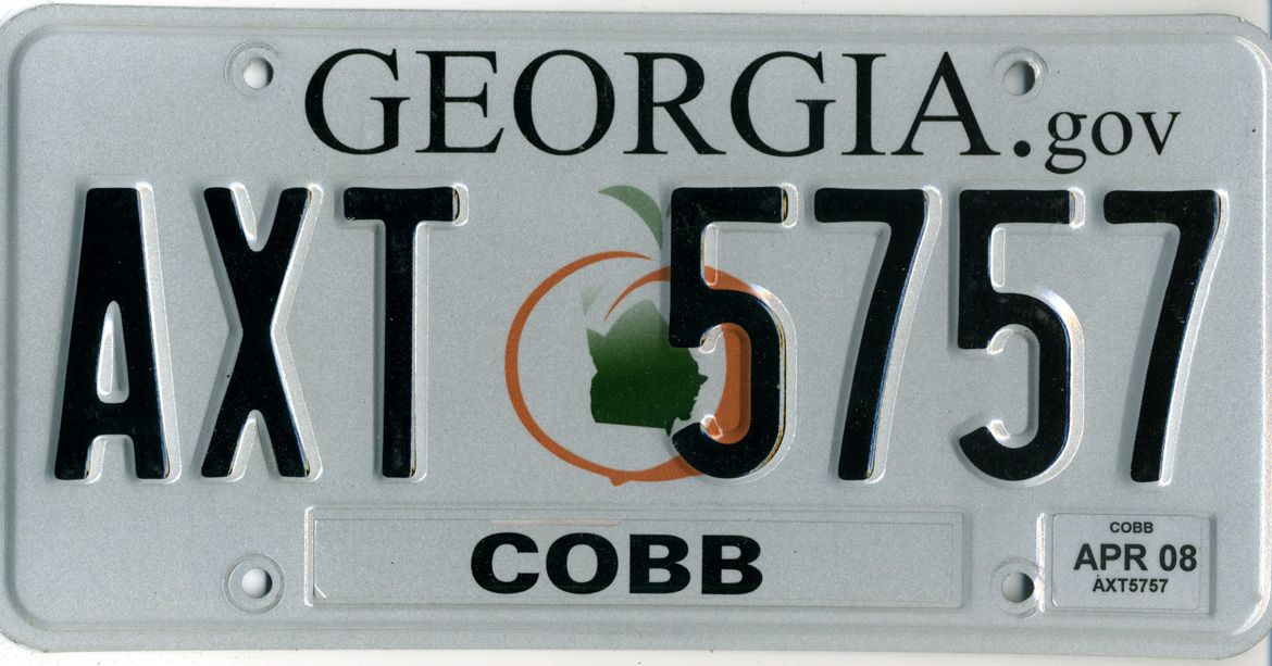 License Plate Georgia