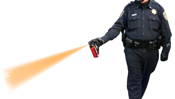 pepper spray police officer
